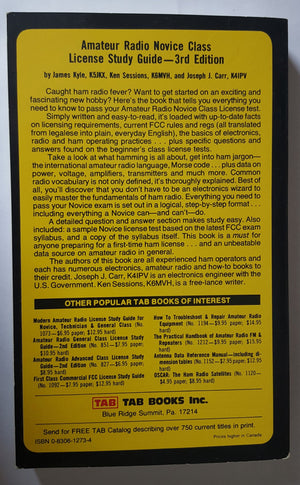 Amateur Radio Novice Class License Study Guide, 3rd Edition,Used