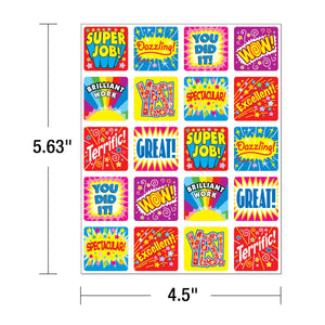 Carson Dellosa 120 Inspirational Stickers For Kids, 6 Sheets Of Incentives With Positive Affirmations For Prizes, Reward Chart,