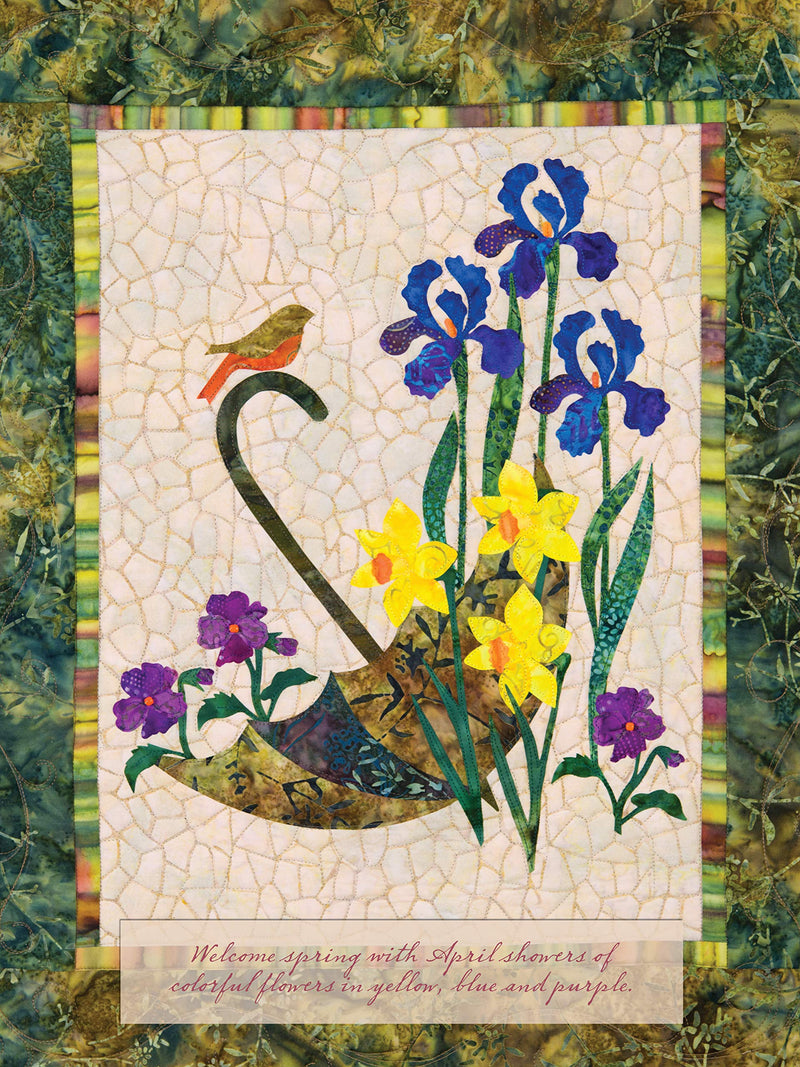 Seasonal Silhouettes: 12 Inspirational Quilt Blocks Featuring Raw Edge Applique (Landauer) Gorgeous Designs & FullSize Patterns,New