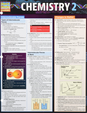 Chemistry 2 (Quick Study Academic),Used