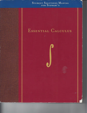 Student Solutions Manual for Stewarts Essential Calculus,Used