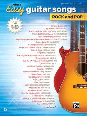 Alfred's Easy Guitar Songs  Rock & Pop: 50 Hits from Across the Decades,Used