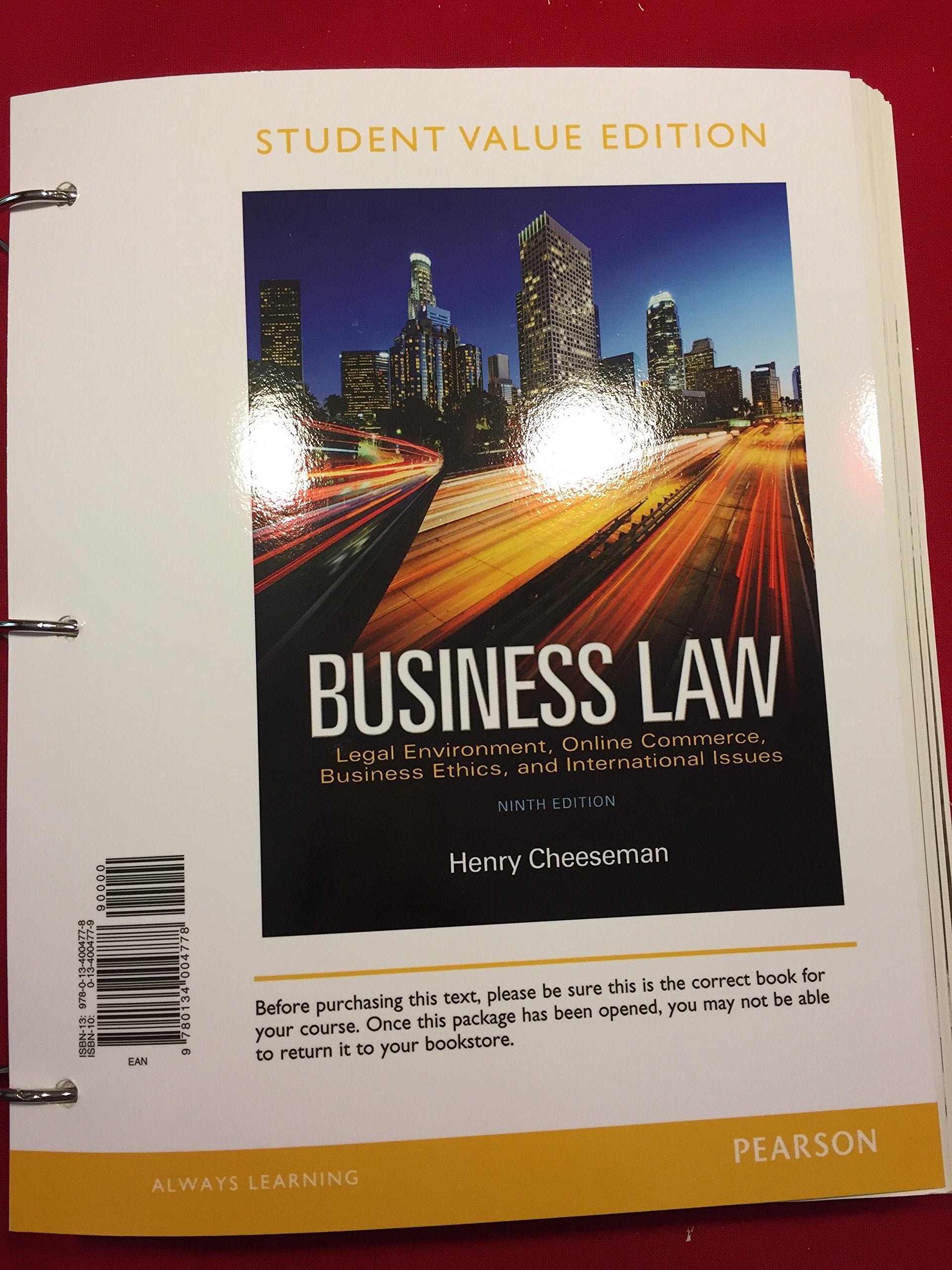 Business Law, Student Value Edition,Used