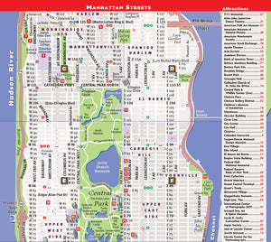 StreetSmart NYC Map Midtown Edition by Van DamLaminated pocket city street map of Manhattan w/ all attractions, museums, sights,Used