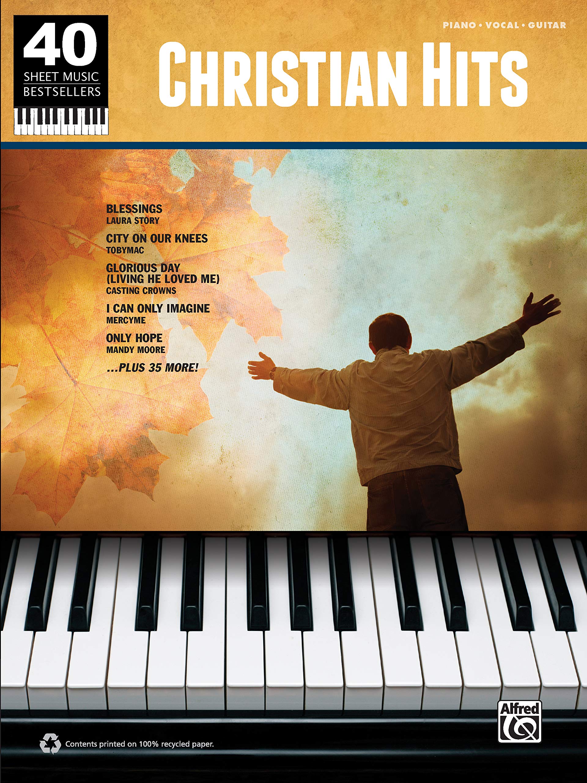 40 Sheet Music Bestsellers  Christian Hits: Piano/Vocal/Guitar,New