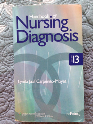 Handbook of Nursing Diagnosis (HANDBOOK OF NURSING DIAGNOSIS ( CARPENITO)),New