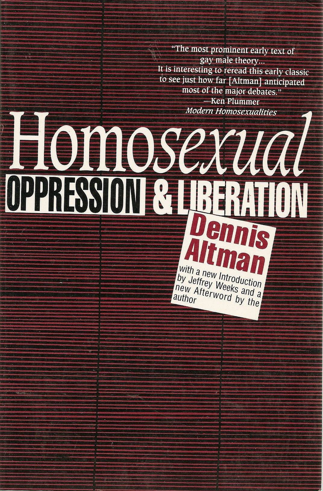 Homosexual: Oppression And Liberation