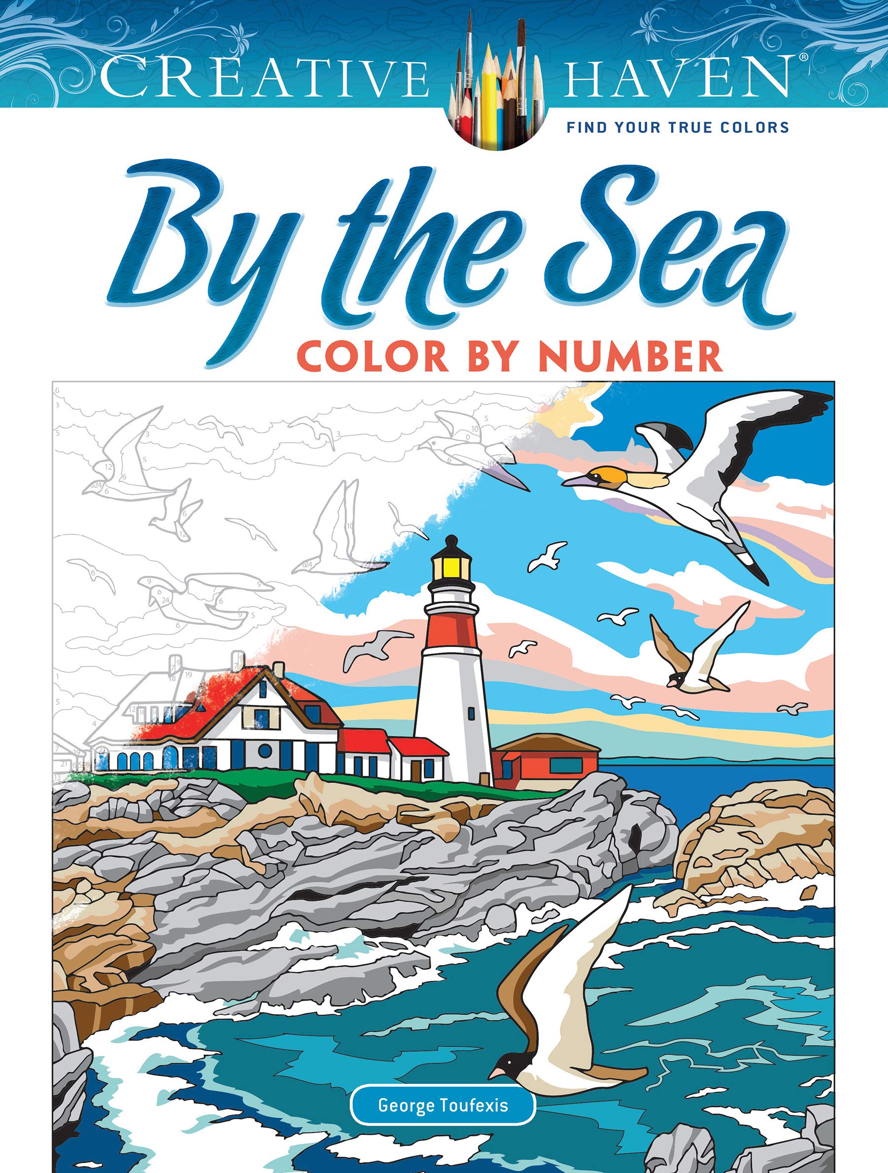 Creative Haven By The Sea Color By Number (Adult Coloring Books: Sea Life)