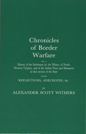 Chronicles Of Border Warfare,Used