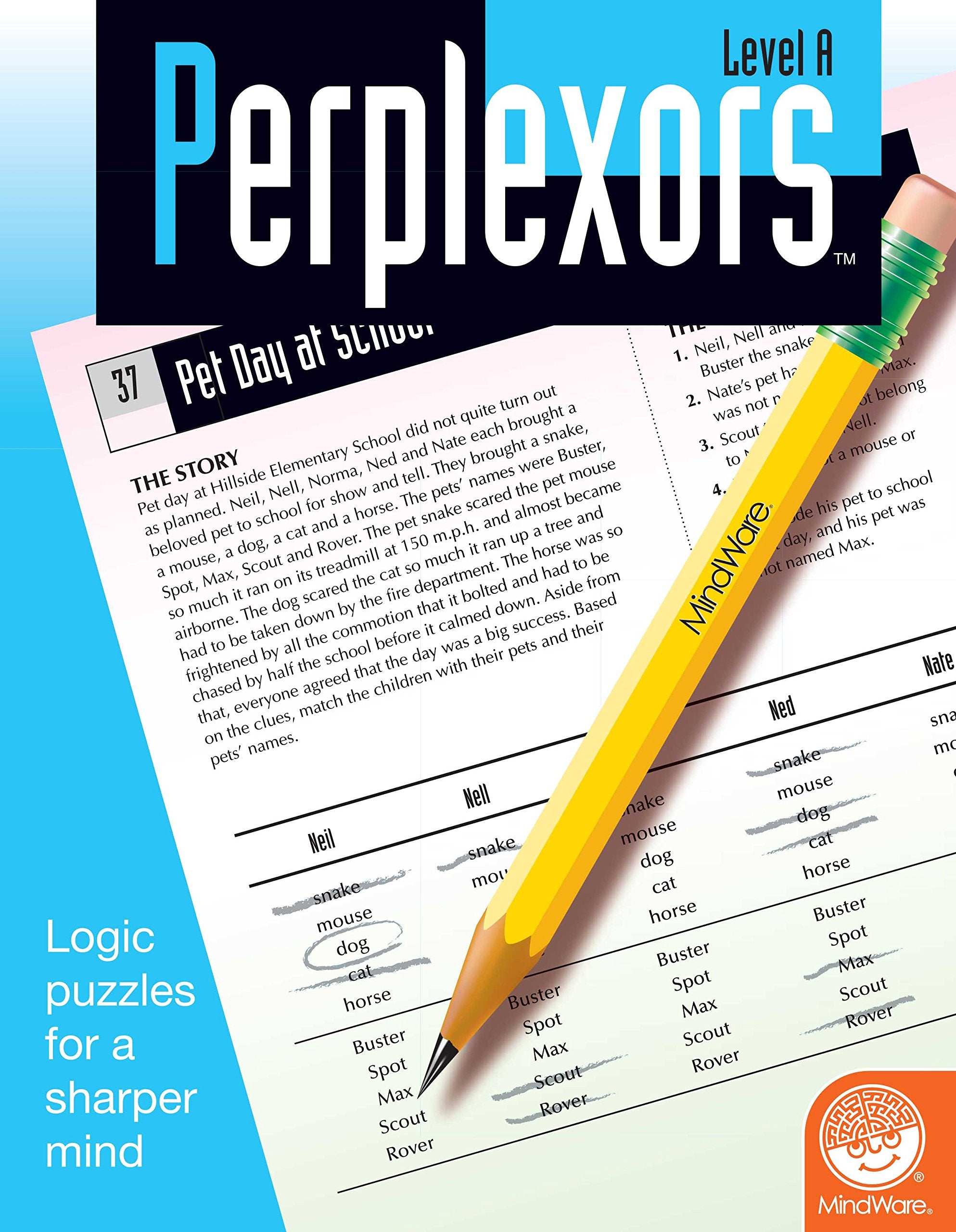 Mindware Perplexors: Level A Math Games Book  Encourages Deductive Reasoning With Logic Puzzles For Kids And Math Puzzles For K-new
