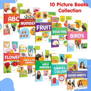 Lkg Class Picture Book : Books For Children, All In One Essential Book, Gift For Kids My First Picture Book Collection For Early Learning With 10 Topics, Gift For Birthday