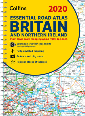 2020 Collins Essential Road Atlas Britain and Northern Ireland,Used