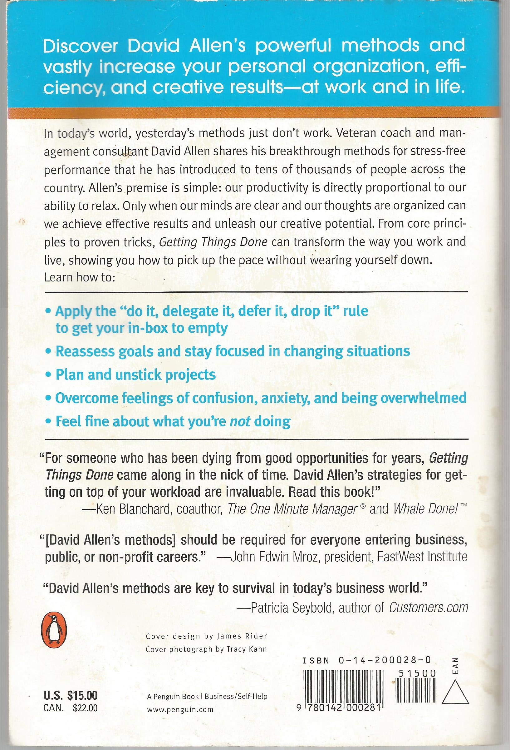 Getting Things Done: The Art Of Stressfree Productivity,Used