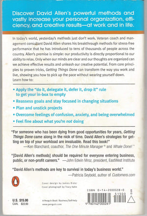 Getting Things Done: The Art Of Stressfree Productivity,Used
