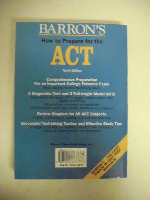 How to Prepare for the Act: American College Testing Assessment Program (Barron's ACT),Used