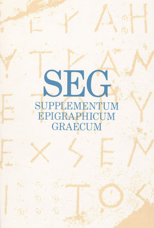 Supplementum Epigraphicum Graecum, Volume XL (1990),Used