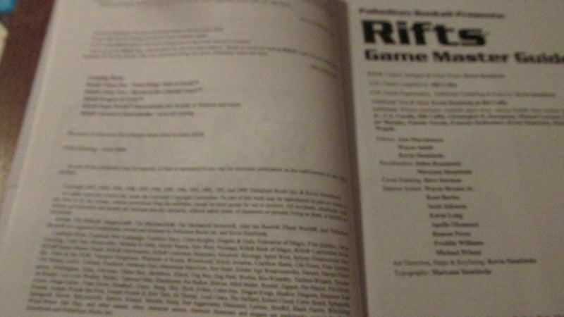 Rifts: Game Master Guide,New