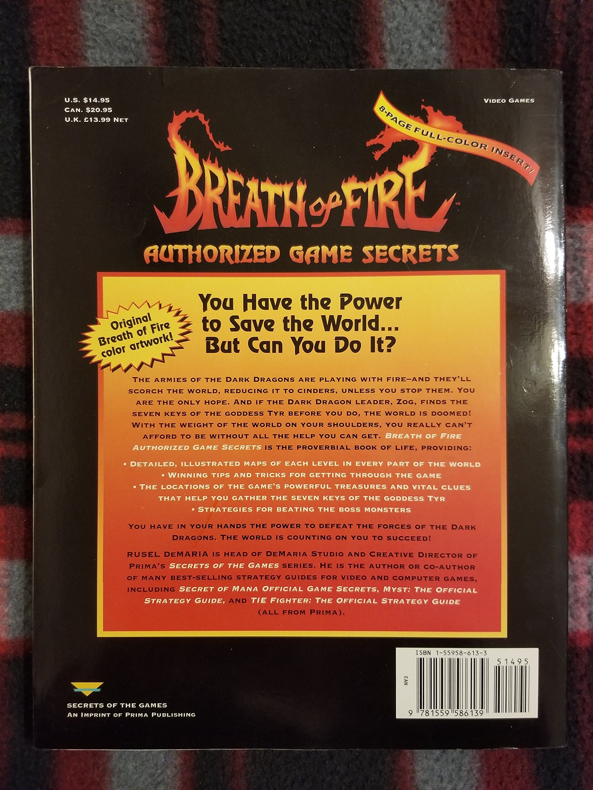 Breath of Fire Authorized Game Secrets (Prima's Secrets of the Games),Used