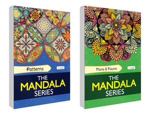 Flora & Fauna And Patterns - The Mandala Series :- Colouring Book For Adults, Anti-Stress Colouring Pages, Mindfulness Colouring Book | Pack Of 2 Colouring Books
