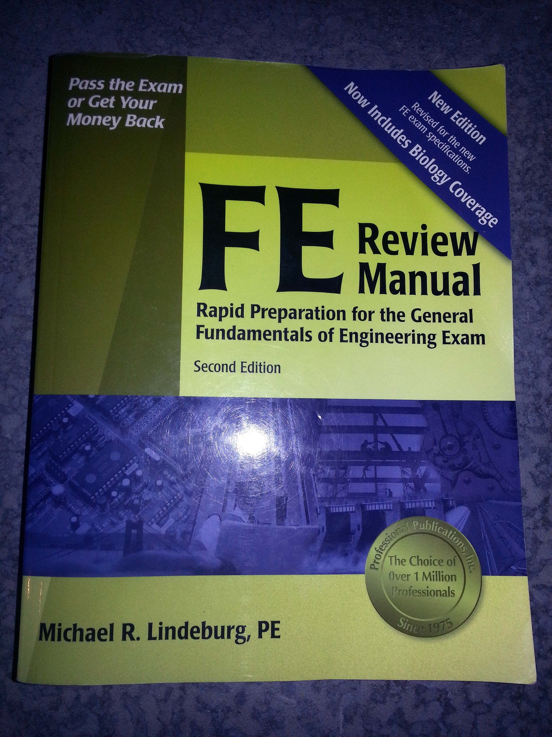 FE Review Manual: Rapid Preparation for the General Fundamentals of Engineering Exam (F E Review Manual), 2nd ed.,Used