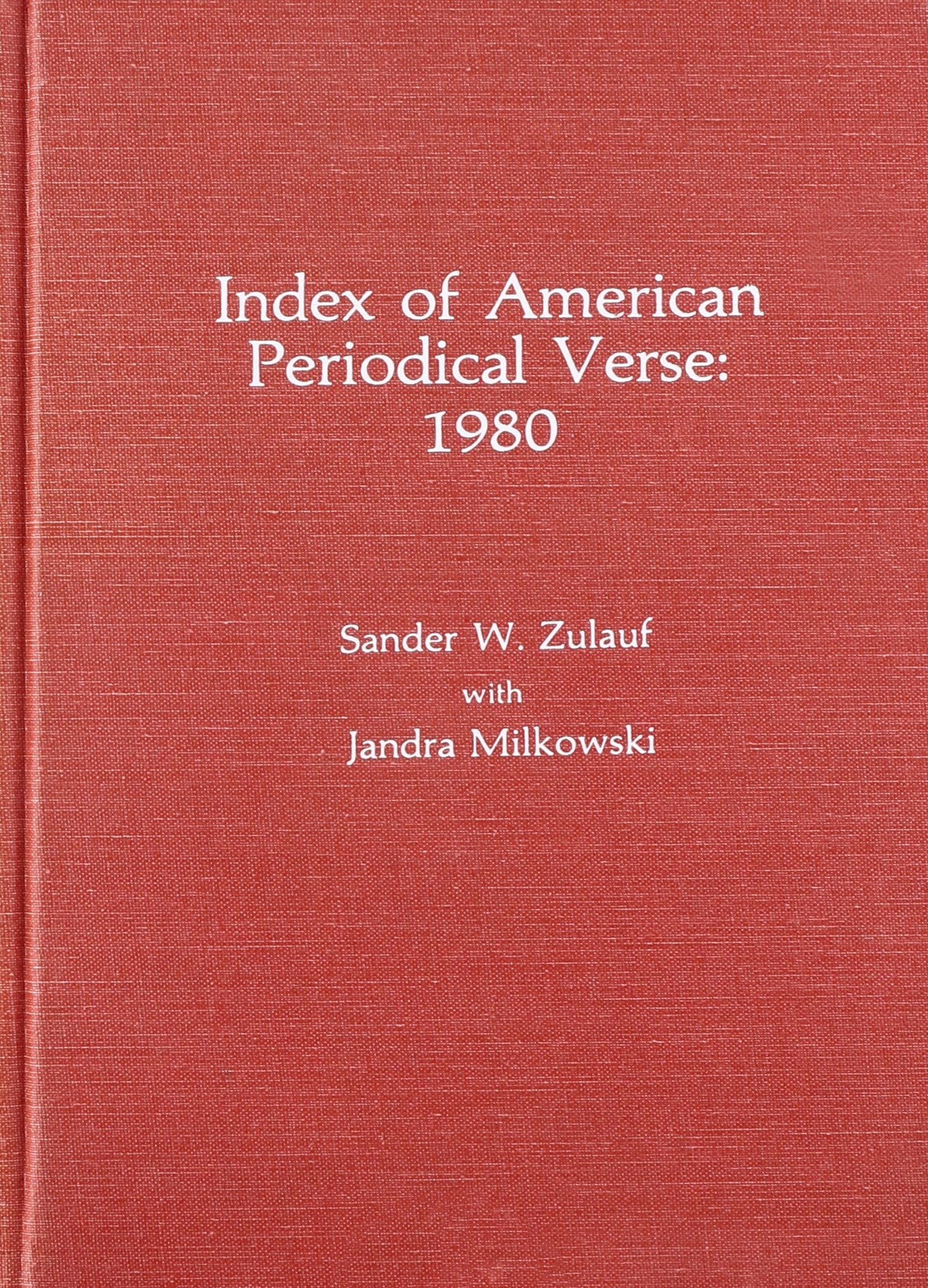 Index Of American Periodical Verse,Used