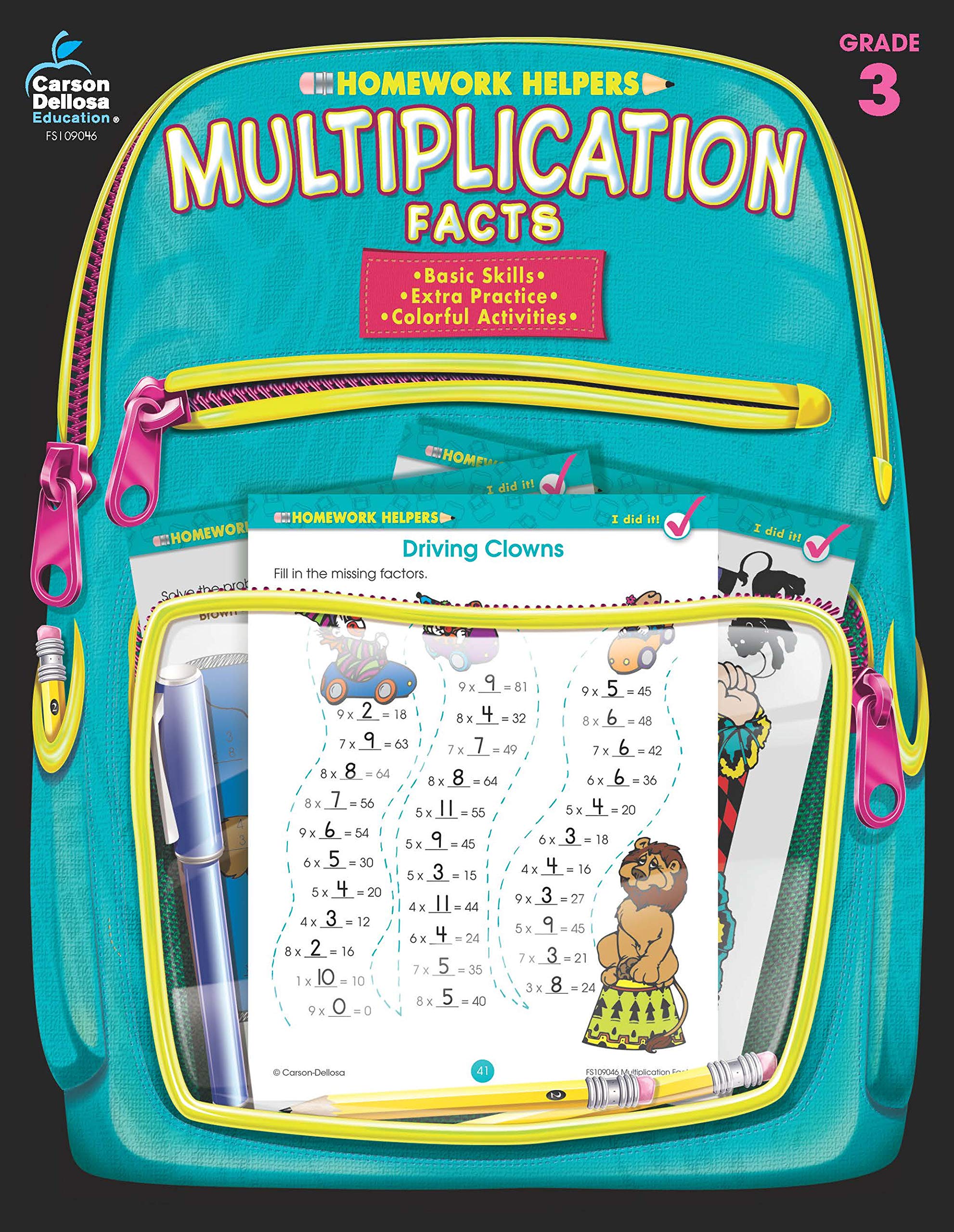 Multiplication Facts, Grade 3 (Homework Helper),Used