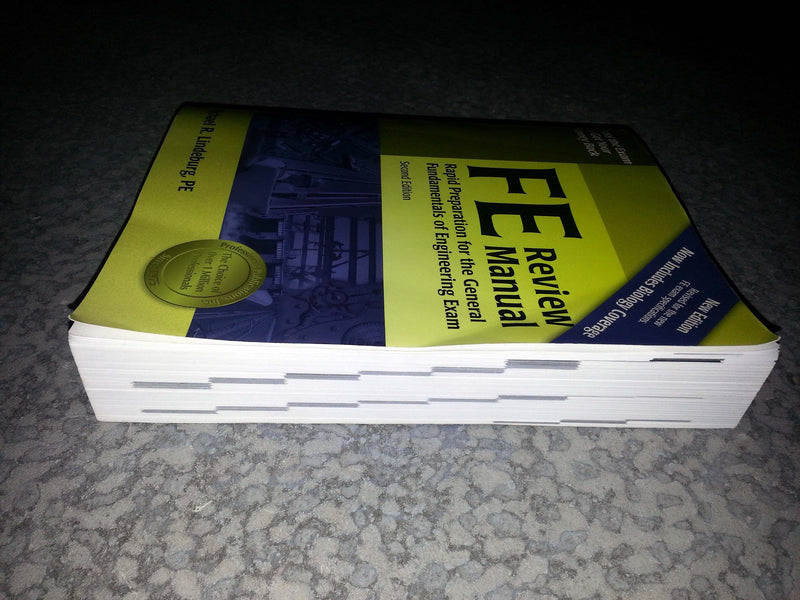 FE Review Manual: Rapid Preparation for the General Fundamentals of Engineering Exam (F E Review Manual), 2nd ed.,Used