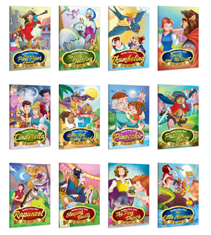 The Ultimate Collection Of Classic Childrens Fairy Tales : Pinocchio, Cinderella, The Ugly Duckling, Beauty And The Beast & More - Kids Story Books, Classic Fairy Tales For Children |Pack Of 12 Books