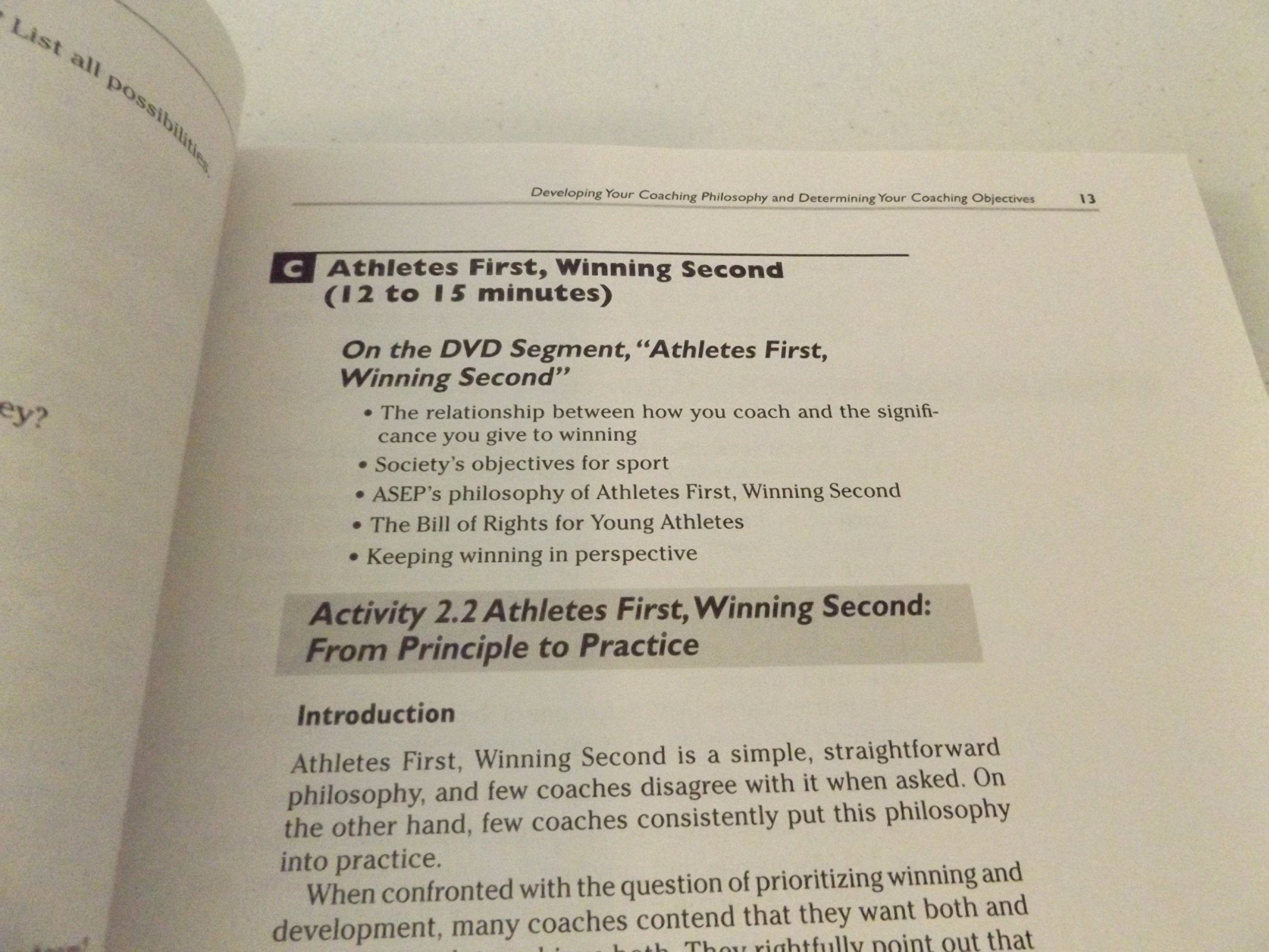 Coaching Principles Classroom Study Guide