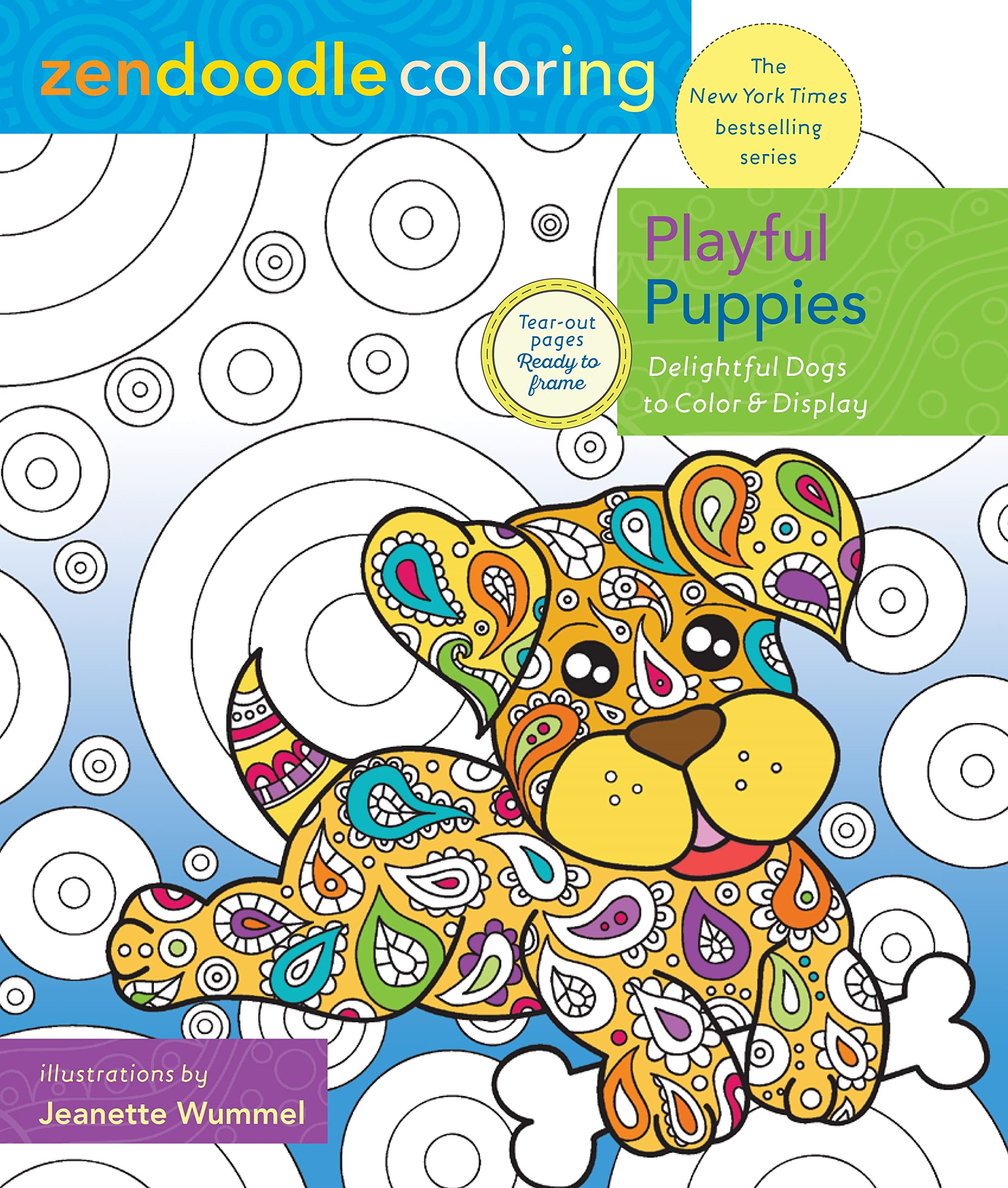 Zendoodle Coloring: Playful Puppies: Delightful Dogs to Color and Display,Used