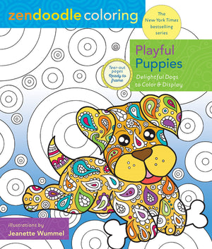 Zendoodle Coloring: Playful Puppies: Delightful Dogs to Color and Display,Used
