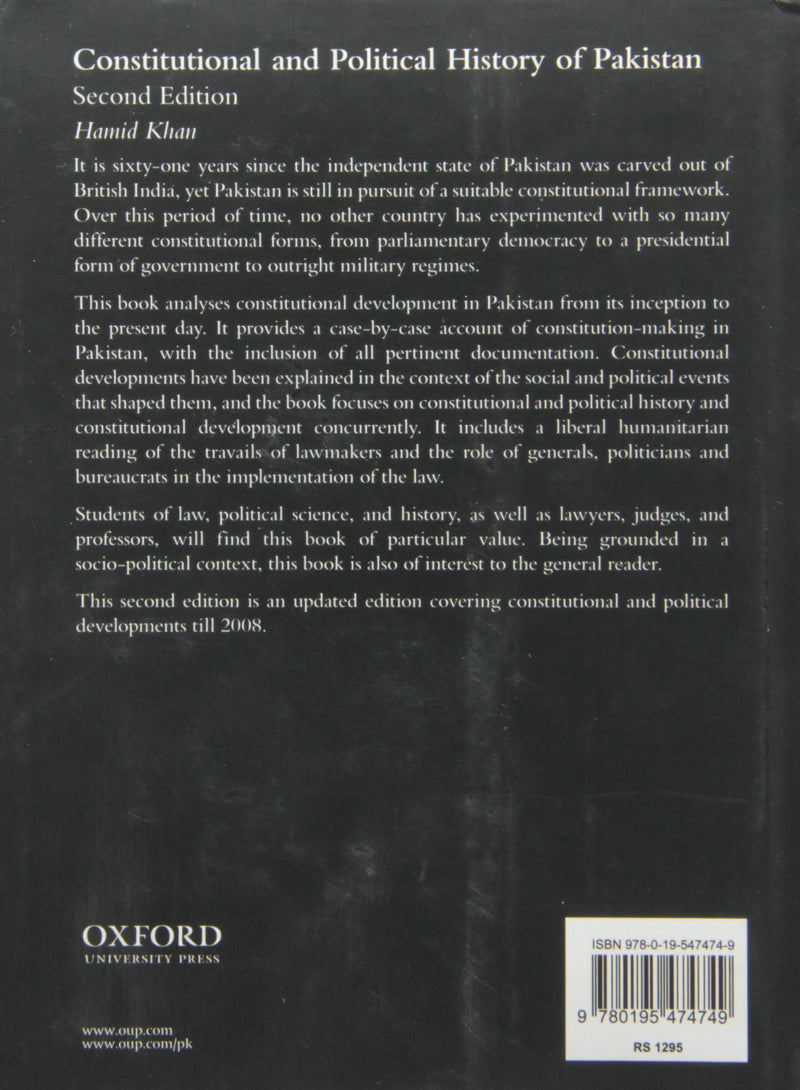 Consitutional and Political History of Pakistan,Used