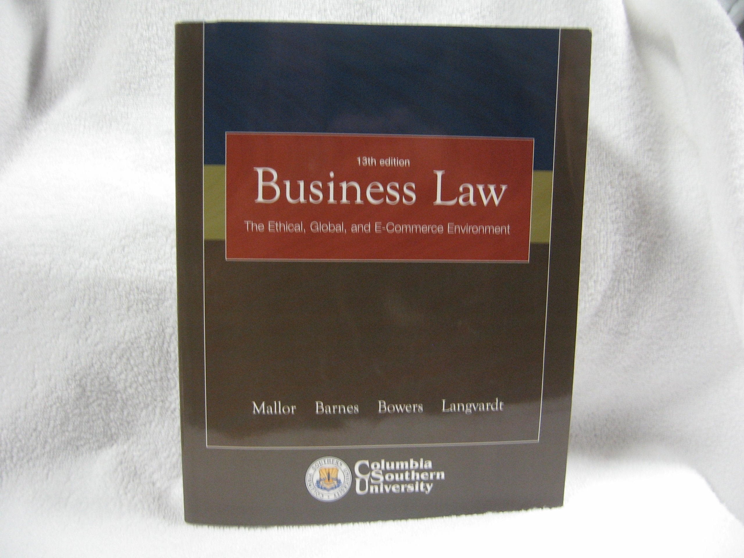 Business Law: The Ethical, Global, and ECommerce Environment (Student Study Guide),Used