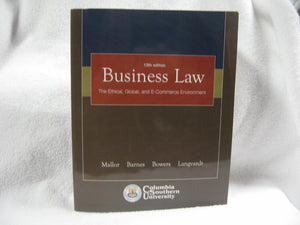 Business Law: The Ethical, Global, and ECommerce Environment (Student Study Guide),Used