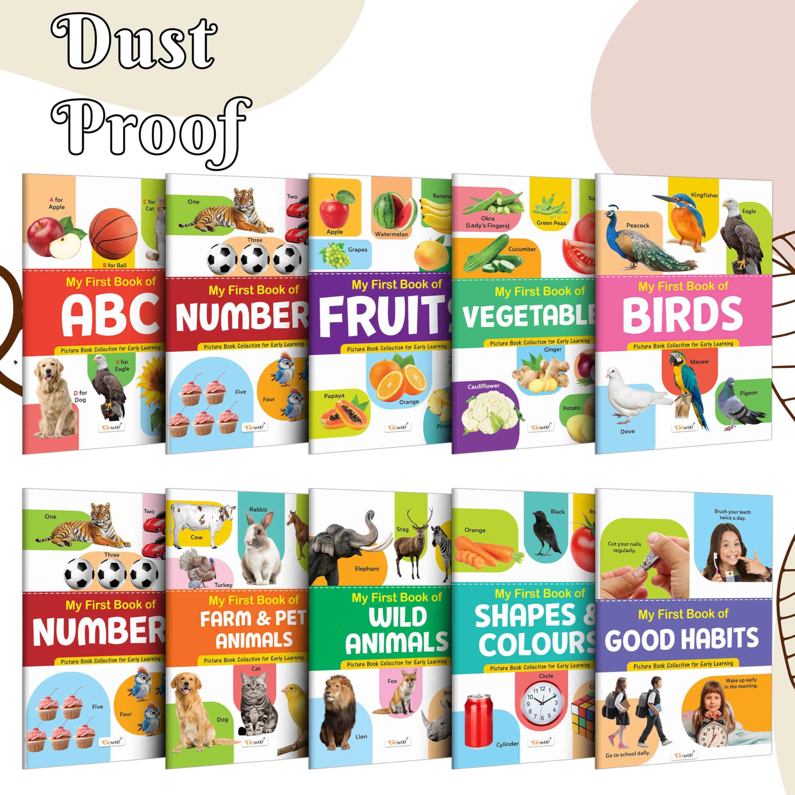 My First Picture Book Collection For Early Learning : Kids First Little Library, Book For Kids, Early Learning Books, Picture Book Collection With 10 Topics, Gift For Best Friend