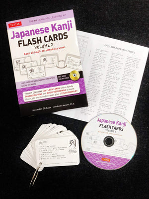 Japanese Kanji Flash Cards Kit Volume 2: Kanji 201400: JLPT Intermediate Level: Learn 200 Japanese Characters with Native Speak,New