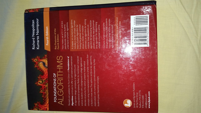 Foundations Of Algorithms,Used