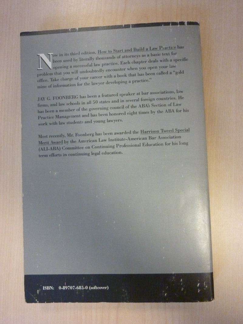 How To Start And Build A Law Practice,Used