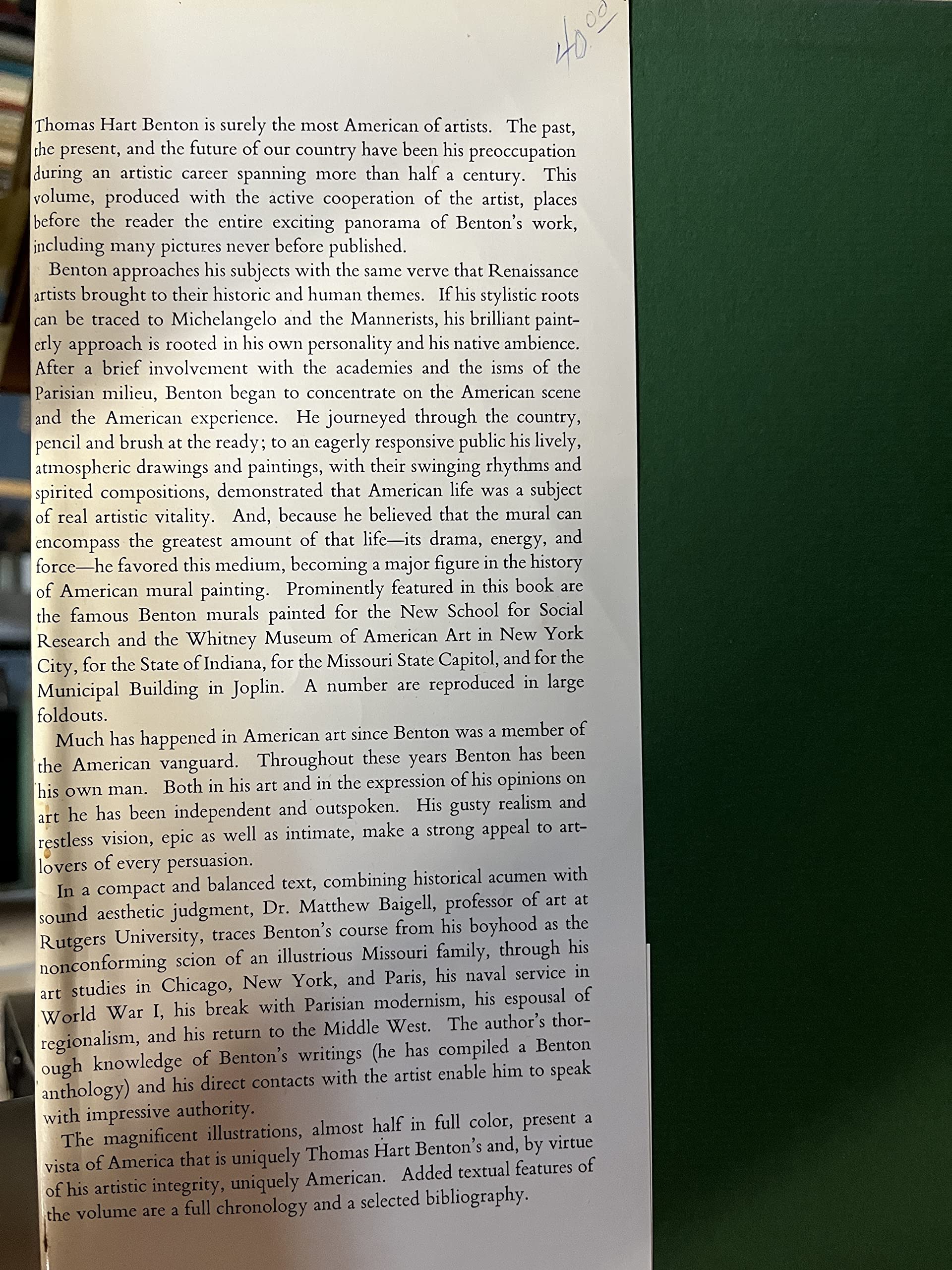 Thomas Hart Benton,,Used