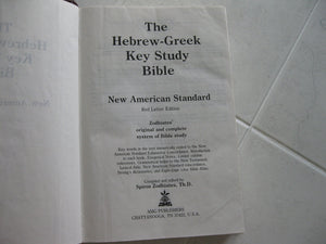 HebrewGreek Key Word Study Bible: New American Standard Bible,Used