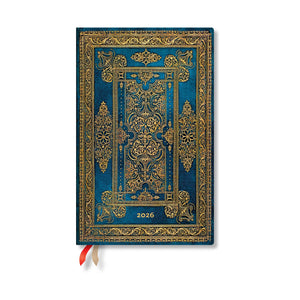 Paperblanks | 2026 Blue Luxe | Luxe Design | 12Month Planner | Maxi | Horizontal | Elastic Band | 160 Pg | 100 Gsm