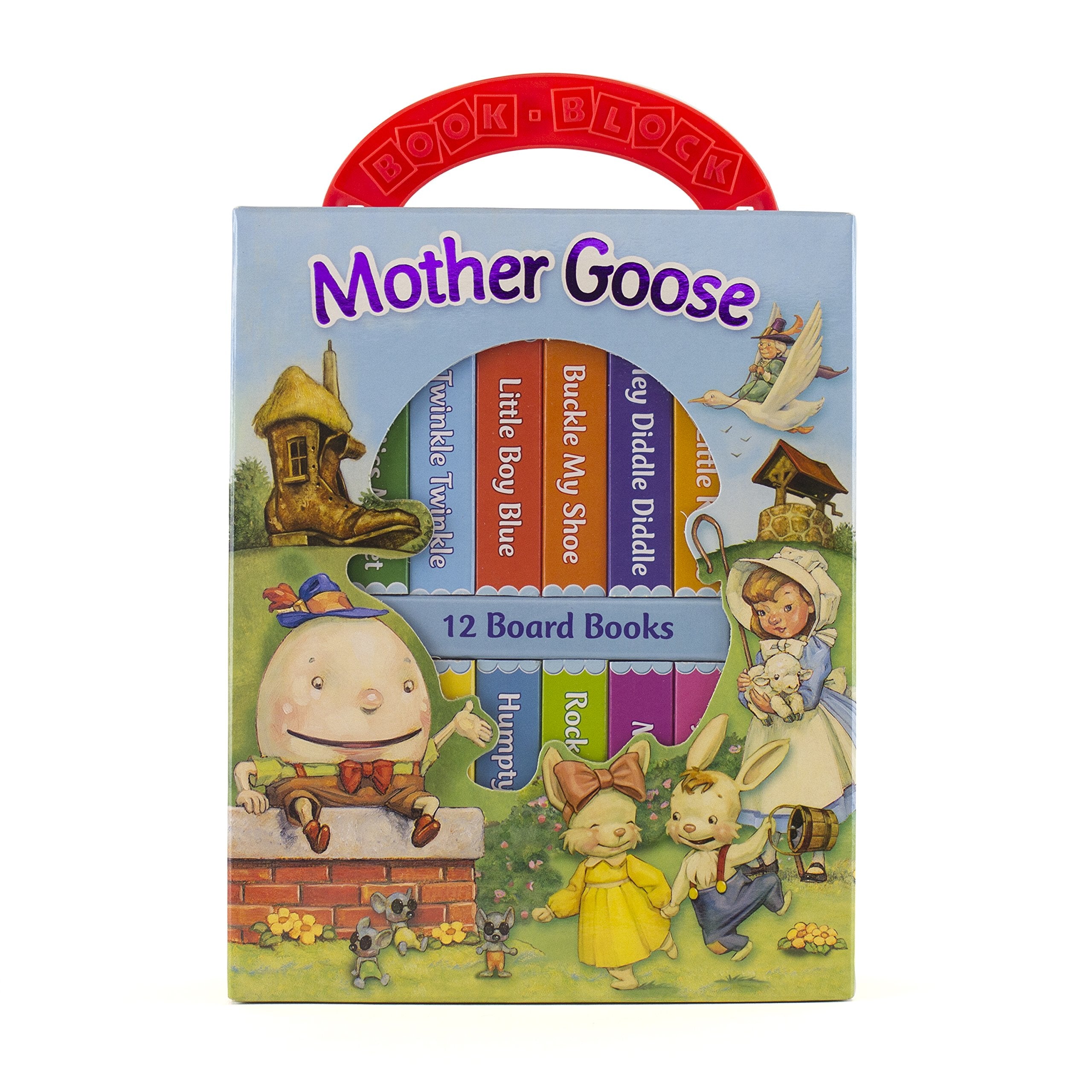 Mother Goose Deluxe My First Library 12 Board Book Block  PI Kids,Used