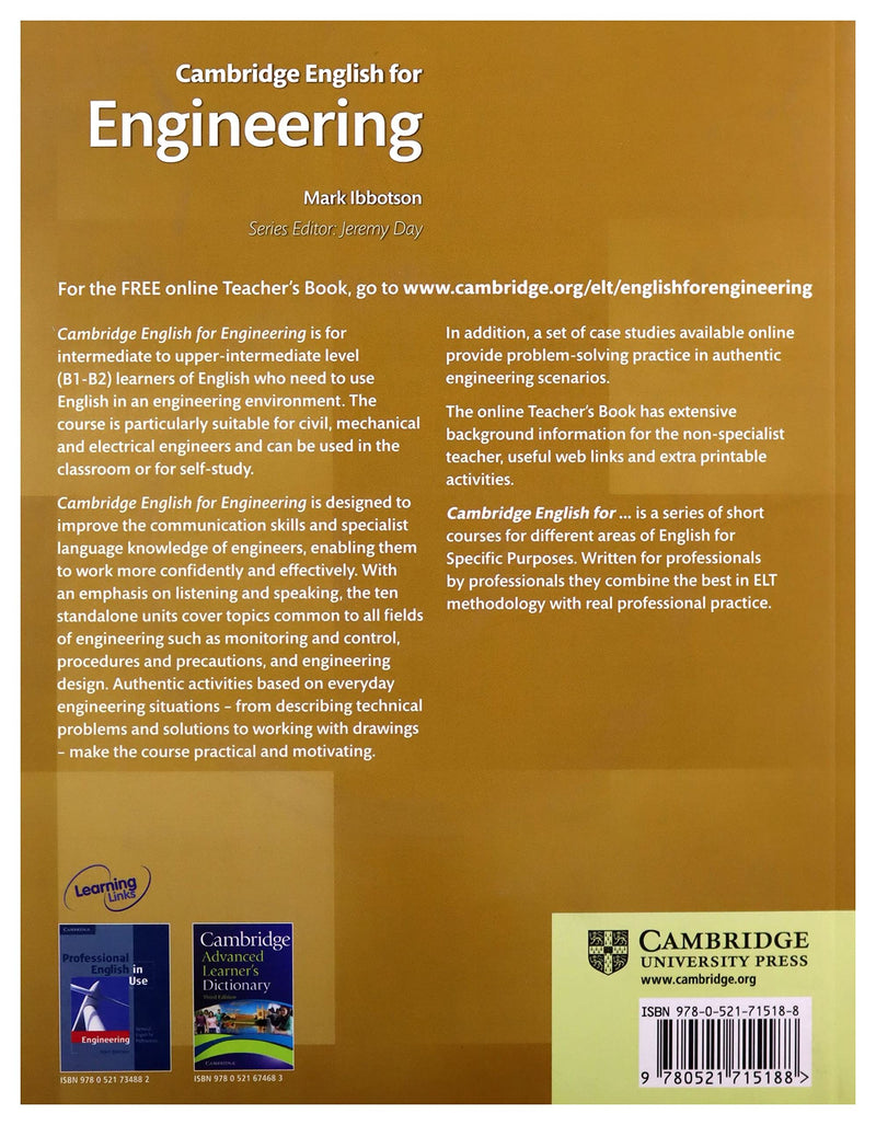Cambridge English For Engineering Student'S Book With Audio Cds (2) (Cambridge English For Series)
