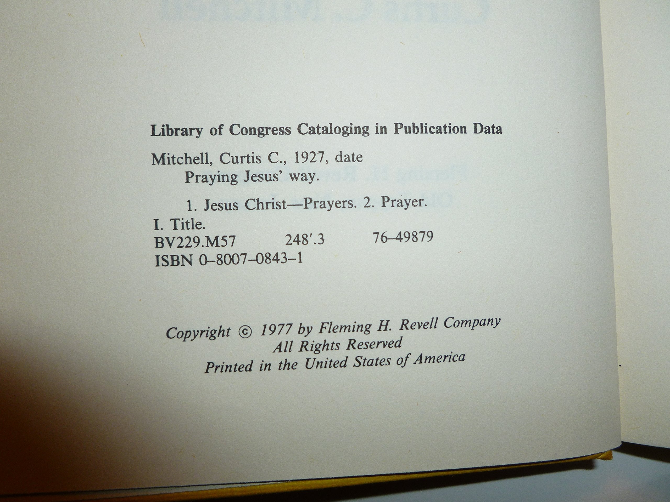 Praying Jesus' Way: A New Approach to Personal Prayer,Used