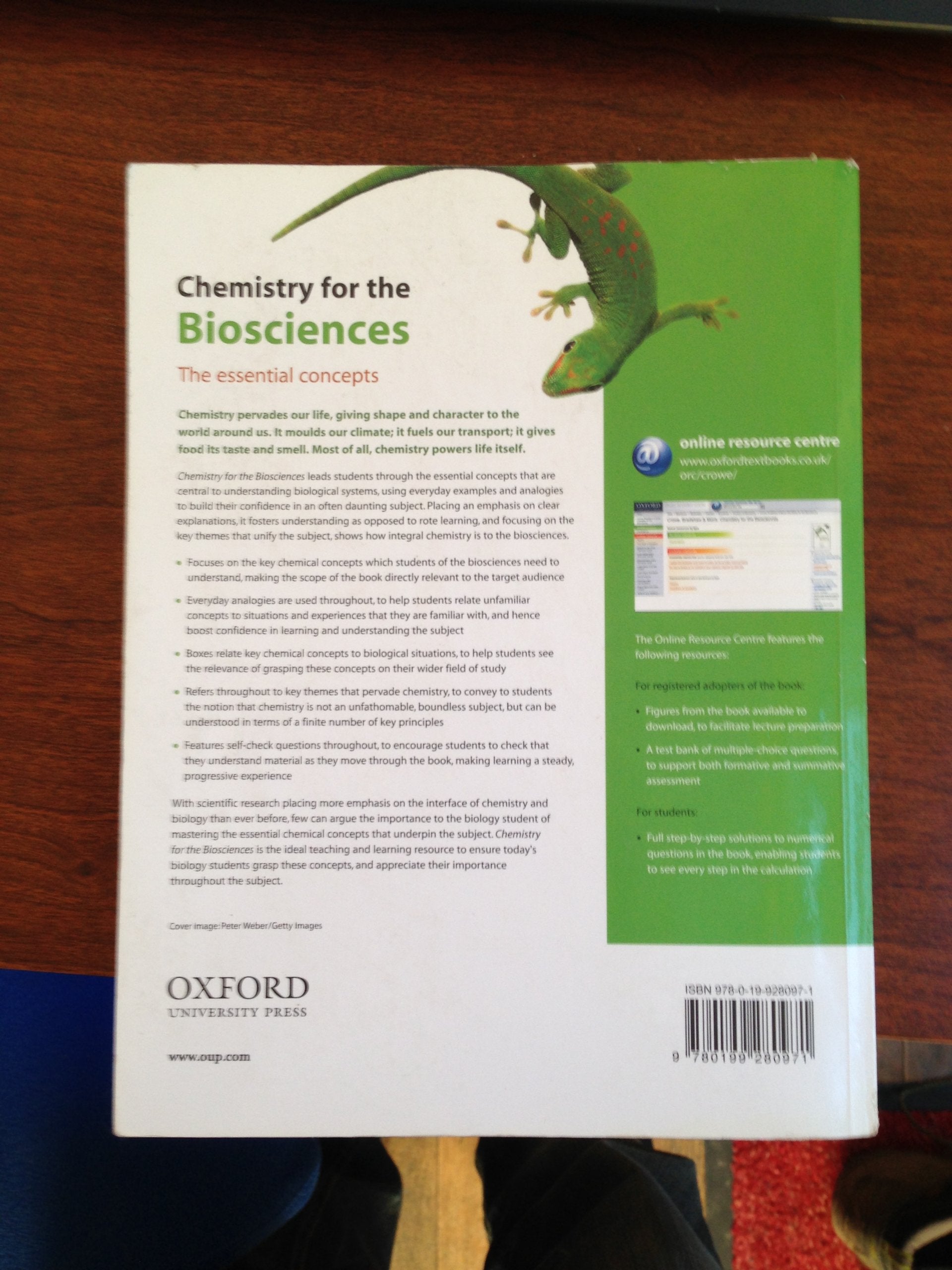 Chemistry for the Biosciences: The Essential Concepts,New