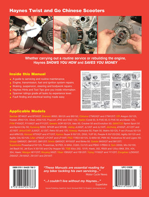 Chinese, Taiwanese & Korean Scooters (0414) Haynes Repair Manual (Paperback),New