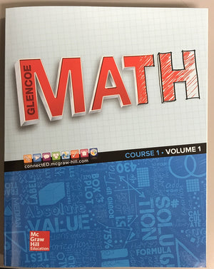 Glencoe Math 2016, Course 1 Student Edition, Volume 1 (Gc Maths),Used