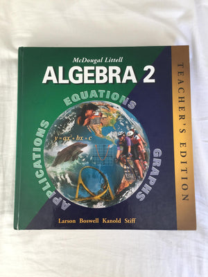 McDougal Littell Algebra 2, Teacher's Edition,Used