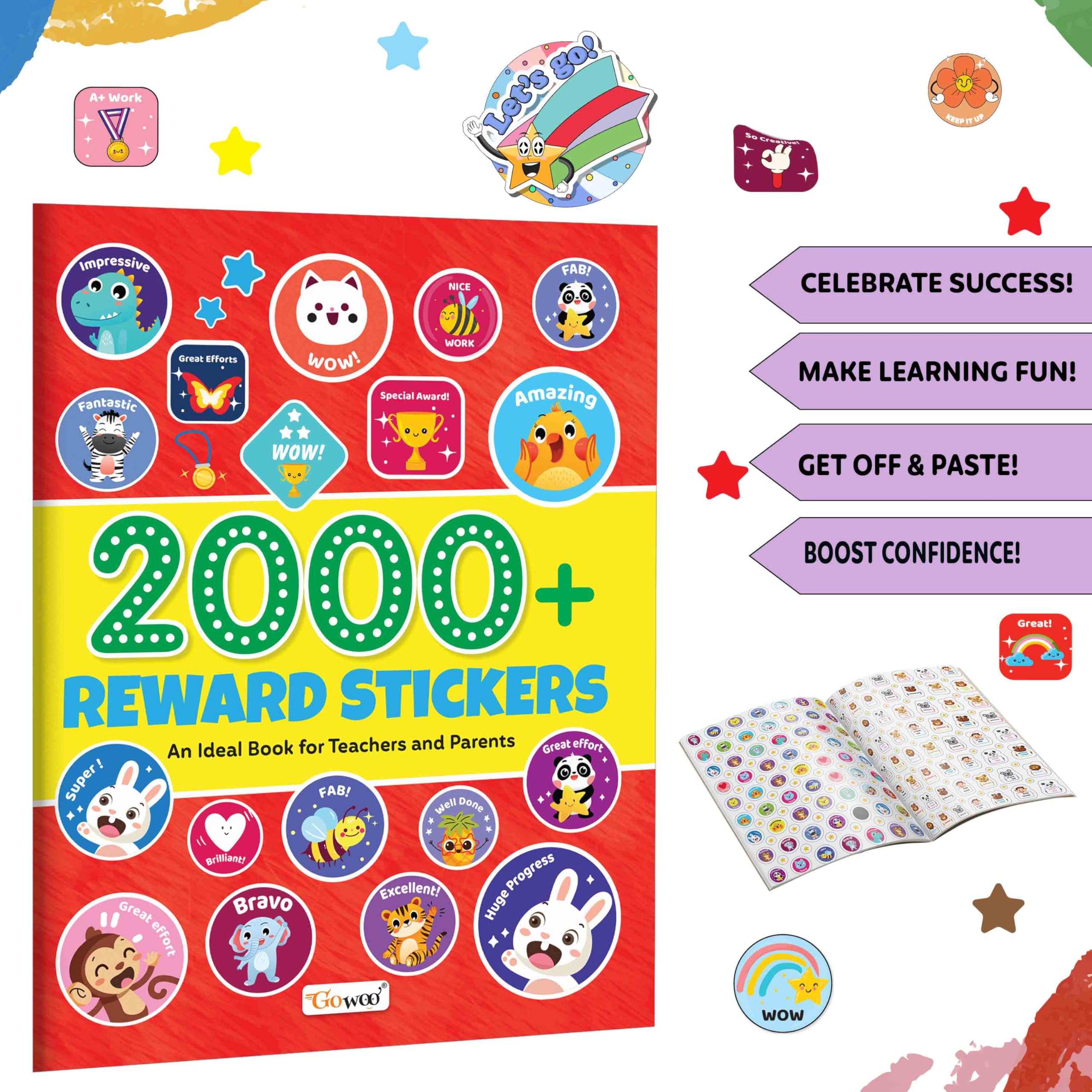 2000+ Reward Stickers : Fun Sticker Book For Teachers And Parents To Encourage Kids, Kids Reward Stickers Book With Over 2000 Stickers