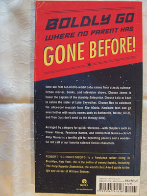 SciFi Baby Names: 500 OutofThisWorld Baby Names from Anakin to Zardoz,Used